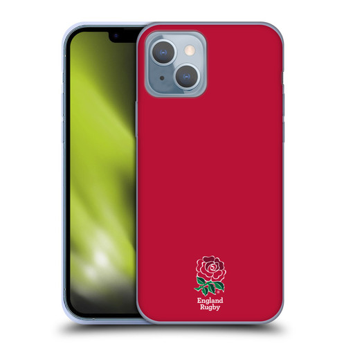 England Rugby Union 2016/17 The Rose Plain Red Soft Gel Case for Apple iPhone 14