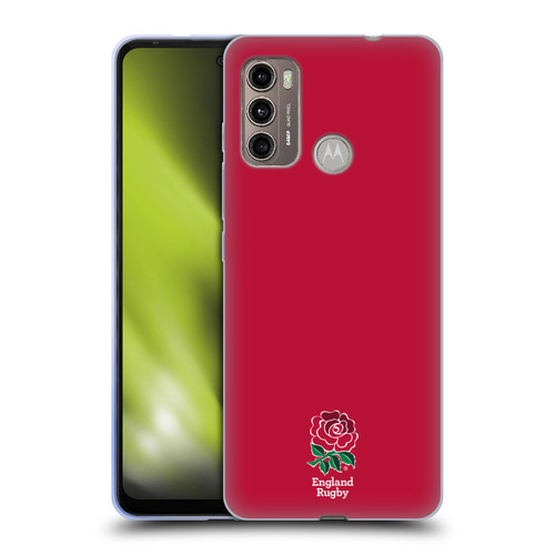 England Rugby Union 2016/17 The Rose Plain Red Soft Gel Case for Motorola Moto G60 / Moto G40 Fusion