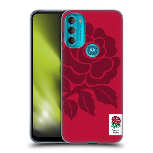 England Rugby Union 2016/17 The Rose Mono Rose Soft Gel Case for Motorola Moto G71 5G