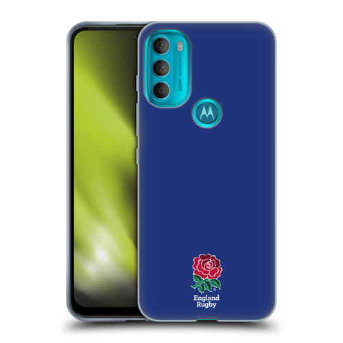 England Rugby Union 2016/17 The Rose Plain Navy Soft Gel Case for Motorola Moto G71 5G