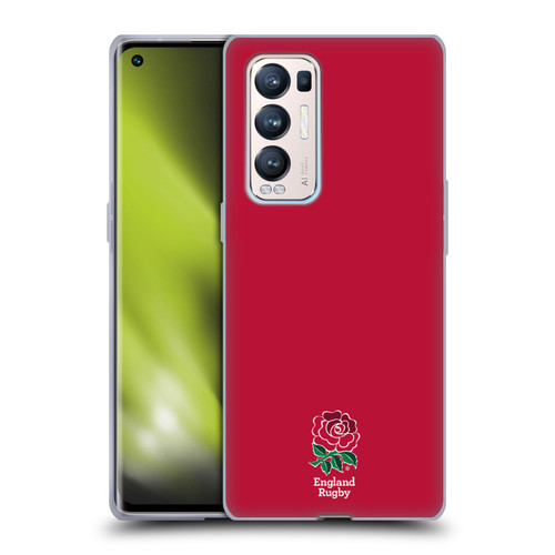 England Rugby Union 2016/17 The Rose Plain Red Soft Gel Case for OPPO Find X3 Neo / Reno5 Pro+ 5G
