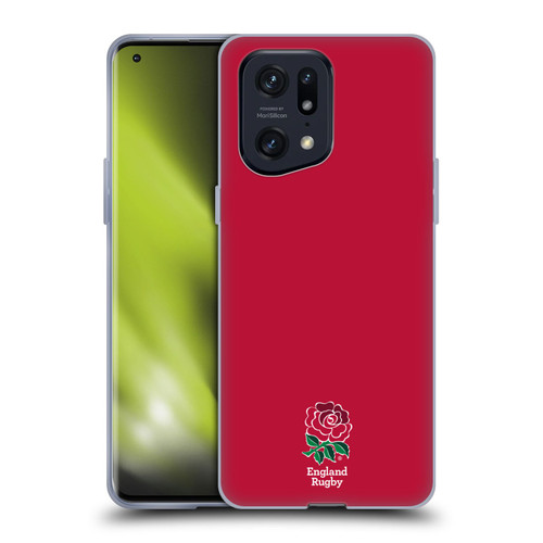 England Rugby Union 2016/17 The Rose Plain Red Soft Gel Case for OPPO Find X5 Pro