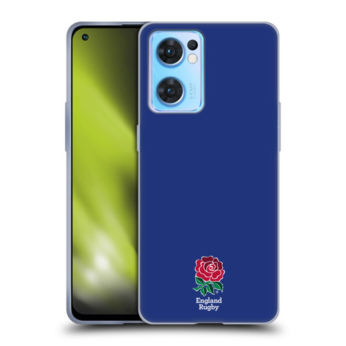 England Rugby Union 2016/17 The Rose Plain Navy Soft Gel Case for OPPO Reno7 5G / Find X5 Lite