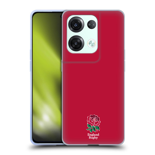 England Rugby Union 2016/17 The Rose Plain Red Soft Gel Case for OPPO Reno8 Pro