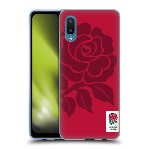 England Rugby Union 2016/17 The Rose Mono Rose Soft Gel Case for Samsung Galaxy A02/M02 (2021)