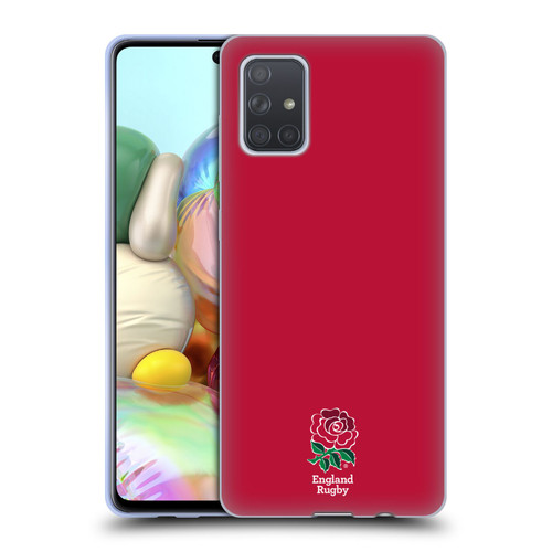 England Rugby Union 2016/17 The Rose Plain Red Soft Gel Case for Samsung Galaxy A71 (2019)