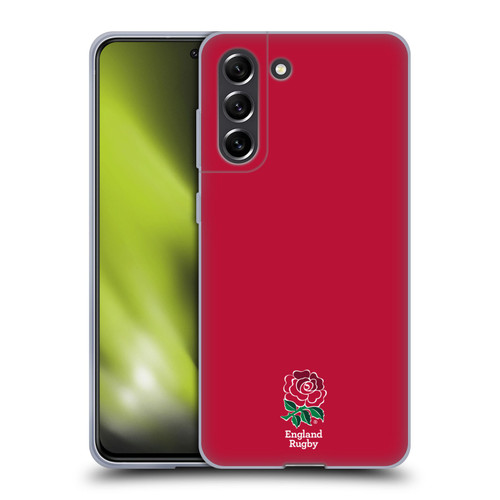 England Rugby Union 2016/17 The Rose Plain Red Soft Gel Case for Samsung Galaxy S21 FE 5G