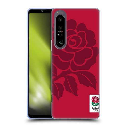 England Rugby Union 2016/17 The Rose Mono Rose Soft Gel Case for Sony Xperia 1 IV