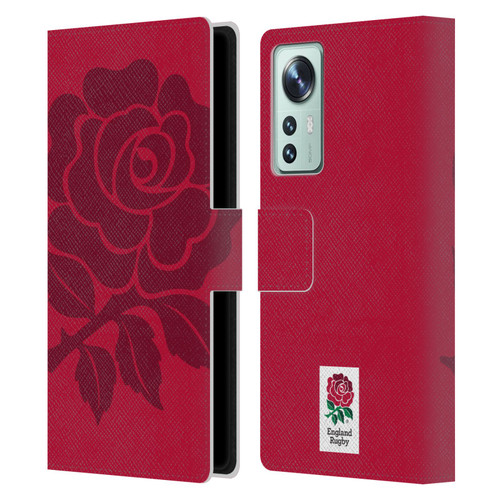 England Rugby Union 2016/17 The Rose Mono Rose Leather Book Wallet Case Cover For Xiaomi 12