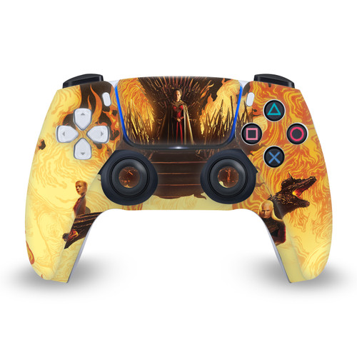 House Of The Dragon: Television Series Sigils And Characters Fire And Blood Vinyl Sticker Skin Decal Cover for Sony PS5 Sony DualSense Controller