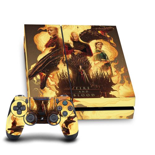 House Of The Dragon: Television Series Sigils And Characters Fire And Blood Vinyl Sticker Skin Decal Cover for Sony PS4 Console & Controller