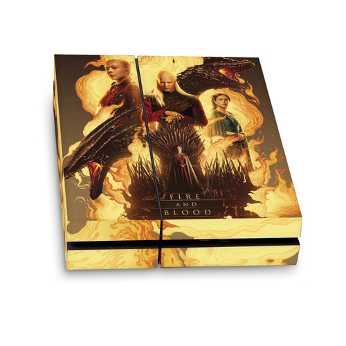 House Of The Dragon: Television Series Sigils And Characters Fire And Blood Vinyl Sticker Skin Decal Cover for Sony PS4 Console