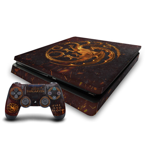 House Of The Dragon: Television Series Sigils And Characters House Targaryen Vinyl Sticker Skin Decal Cover for Sony PS4 Slim Console & Controller
