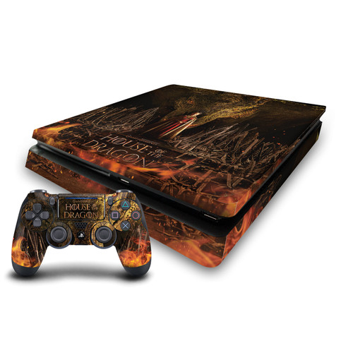 House Of The Dragon: Television Series Sigils And Characters Poster Vinyl Sticker Skin Decal Cover for Sony PS4 Slim Console & Controller