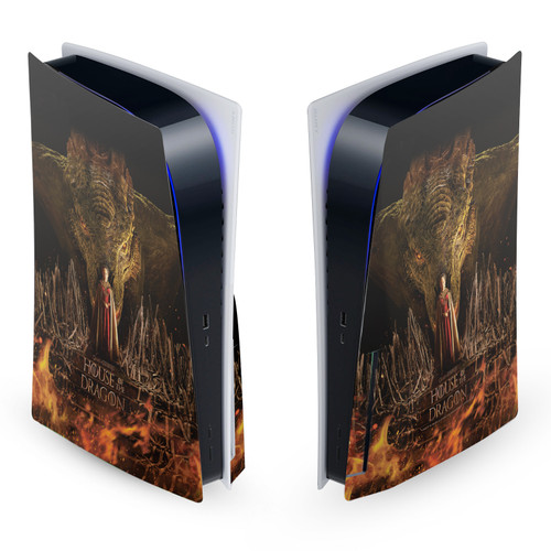 House Of The Dragon: Television Series Sigils And Characters Poster Vinyl Sticker Skin Decal Cover for Sony PS5 Disc Edition Console