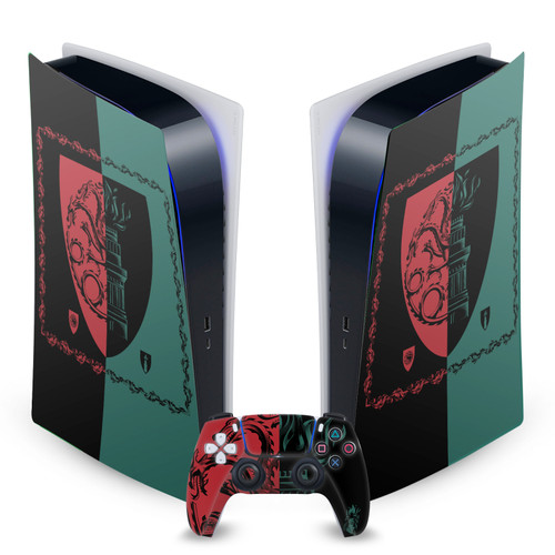House Of The Dragon: Television Series Sigils And Characters Targaryen And Hightower Vinyl Sticker Skin Decal Cover for Sony PS5 Digital Edition Bundle