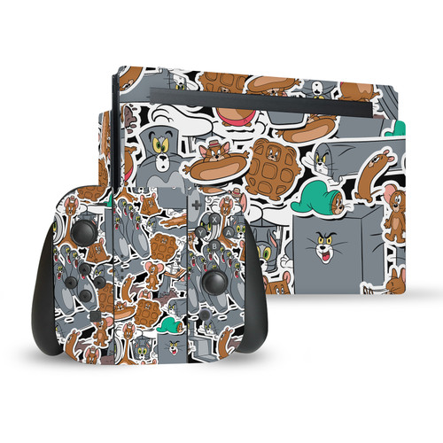 Tom and Jerry Graphics Funny Art Sticker Collage Vinyl Sticker Skin Decal Cover for Nintendo Switch Bundle