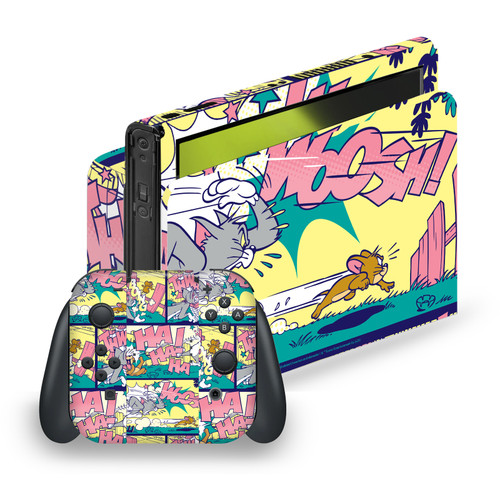 Tom and Jerry Graphics Outdoor Chase Comic Vinyl Sticker Skin Decal Cover for Nintendo Switch OLED