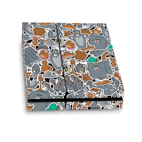 Tom and Jerry Graphics Funny Art Sticker Collage Vinyl Sticker Skin Decal Cover for Sony PS4 Console