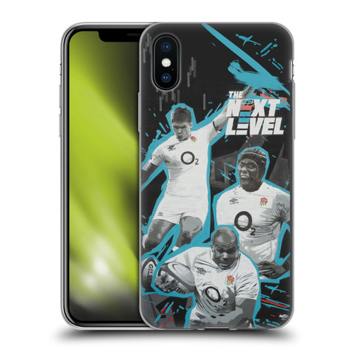 England Rugby Union Mural Next Level Soft Gel Case for Apple iPhone X / iPhone XS