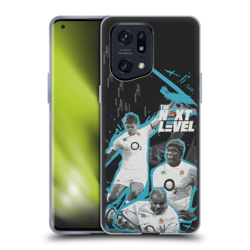 England Rugby Union Mural Next Level Soft Gel Case for OPPO Find X5 Pro