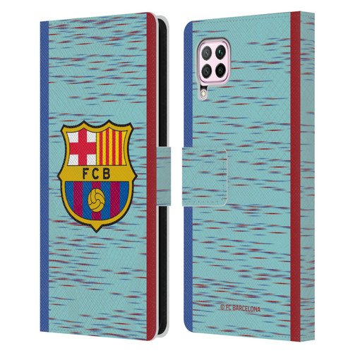 FC Barcelona 2023/24 Crest Kit Third Leather Book Wallet Case Cover For Huawei Nova 6 SE / P40 Lite