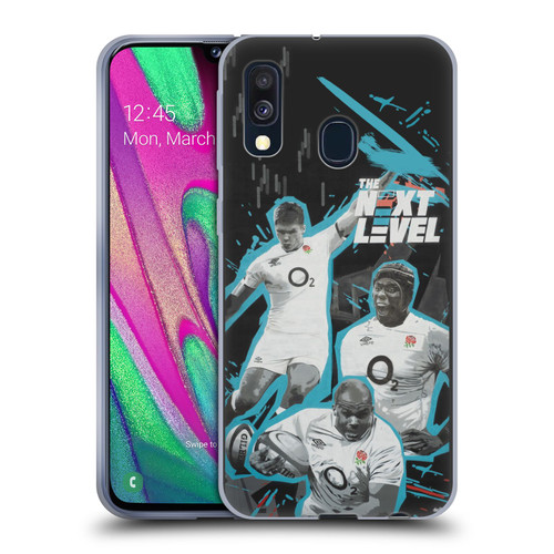 England Rugby Union Mural Next Level Soft Gel Case for Samsung Galaxy A40 (2019)