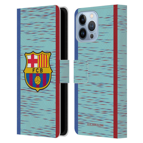 FC Barcelona 2023/24 Crest Kit Third Leather Book Wallet Case Cover For Apple iPhone 13 Pro Max