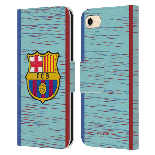 FC Barcelona 2023/24 Crest Kit Third Leather Book Wallet Case Cover For Apple iPhone 7 / 8 / SE 2020 & 2022