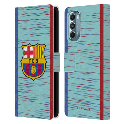 FC Barcelona 2023/24 Crest Kit Third Leather Book Wallet Case Cover For Motorola Moto G Stylus 5G (2022)