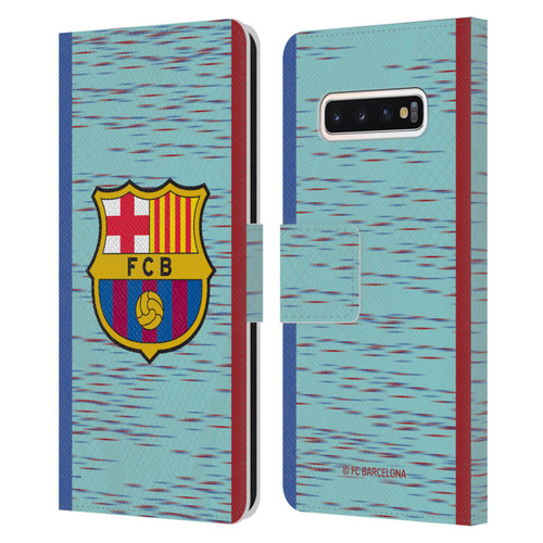 FC Barcelona 2023/24 Crest Kit Third Leather Book Wallet Case Cover For Samsung Galaxy S10