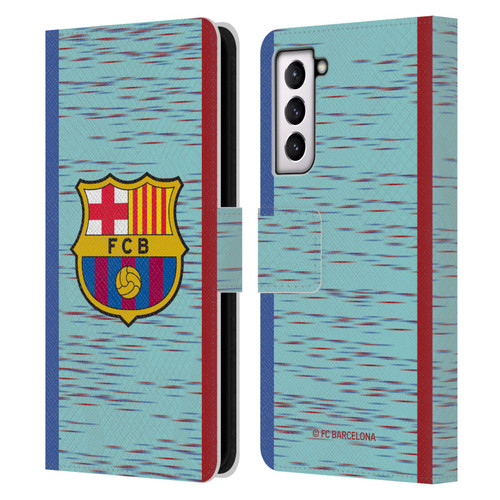FC Barcelona 2023/24 Crest Kit Third Leather Book Wallet Case Cover For Samsung Galaxy S21 5G