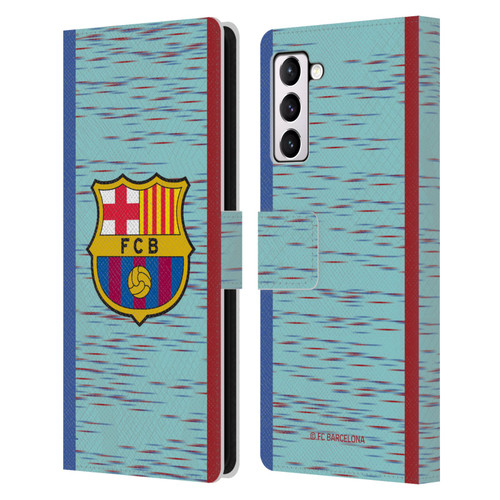 FC Barcelona 2023/24 Crest Kit Third Leather Book Wallet Case Cover For Samsung Galaxy S21+ 5G