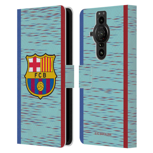 FC Barcelona 2023/24 Crest Kit Third Leather Book Wallet Case Cover For Sony Xperia Pro-I