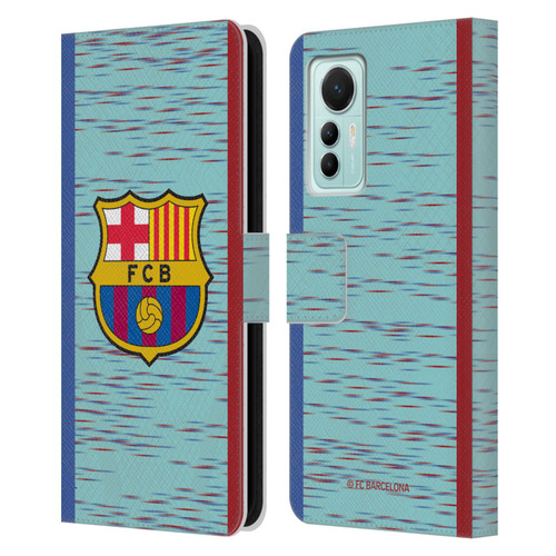 FC Barcelona 2023/24 Crest Kit Third Leather Book Wallet Case Cover For Xiaomi 12 Lite