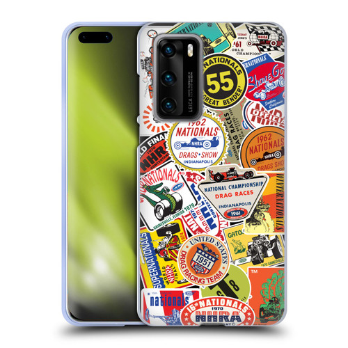 National Hot Rod Association Graphics Vintage Sticker Type Soft Gel Case for Huawei P40 5G