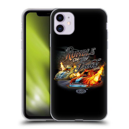 National Hot Rod Association Graphics Rumble On The Track Soft Gel Case for Apple iPhone 11