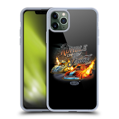 National Hot Rod Association Graphics Rumble On The Track Soft Gel Case for Apple iPhone 11 Pro Max