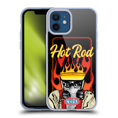 National Hot Rod Association Graphics Hot Rod Helmet Soft Gel Case for Apple iPhone 12 / iPhone 12 Pro