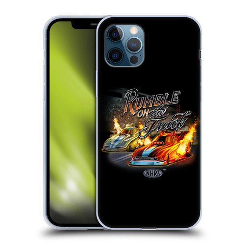 National Hot Rod Association Graphics Rumble On The Track Soft Gel Case for Apple iPhone 12 / iPhone 12 Pro