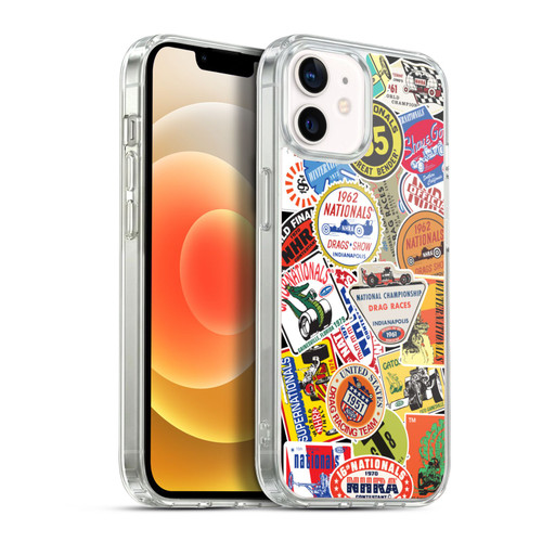 National Hot Rod Association Graphics Vintage Sticker Type Soft Gel Case for Apple iPhone 12 / iPhone 12 Pro & MagSafe