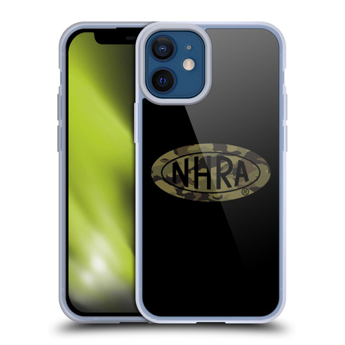 National Hot Rod Association Graphics Camouflage Logo Soft Gel Case for Apple iPhone 12 Mini