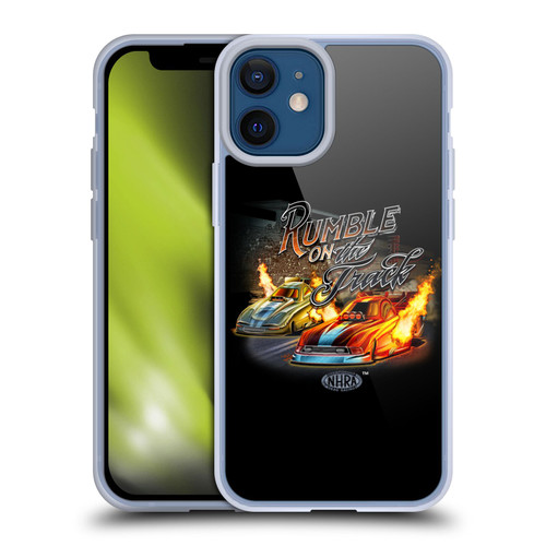 National Hot Rod Association Graphics Rumble On The Track Soft Gel Case for Apple iPhone 12 Mini
