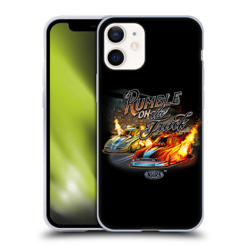 National Hot Rod Association Graphics Rumble On The Track Soft Gel Case for Apple iPhone 12 Mini