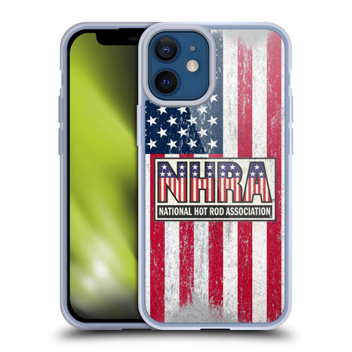National Hot Rod Association Graphics US Flag Soft Gel Case for Apple iPhone 12 Mini
