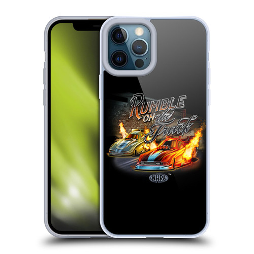 National Hot Rod Association Graphics Rumble On The Track Soft Gel Case for Apple iPhone 12 Pro Max