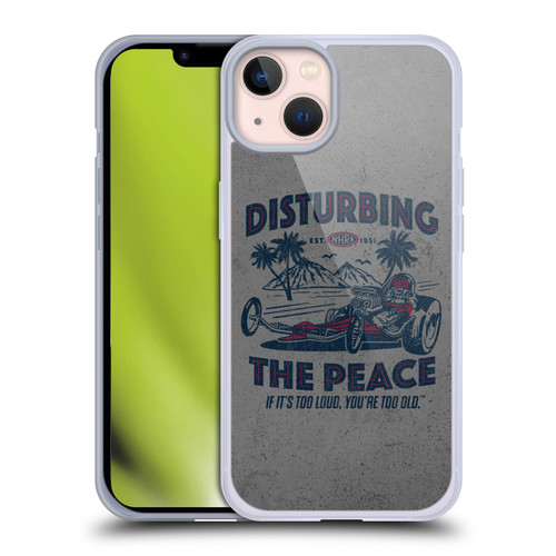 National Hot Rod Association Graphics Drag Peace Soft Gel Case for Apple iPhone 13