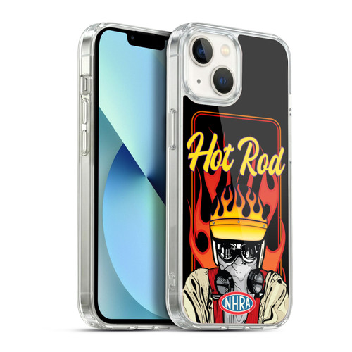 National Hot Rod Association Graphics Hot Rod Helmet Soft Gel Case for Apple iPhone 13