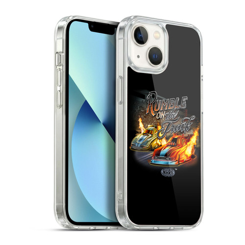 National Hot Rod Association Graphics Rumble On The Track Soft Gel Case for Apple iPhone 13