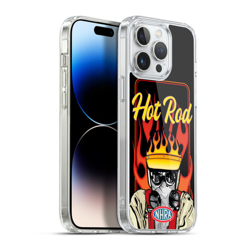 National Hot Rod Association Graphics Hot Rod Helmet Soft Gel Case for Apple iPhone 13 Pro Max & MagSafe